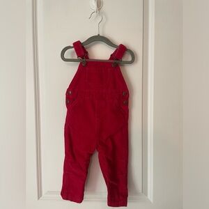 Hanna Andersson Red Corduroy Overalls, Size 80cm (18-24mo)